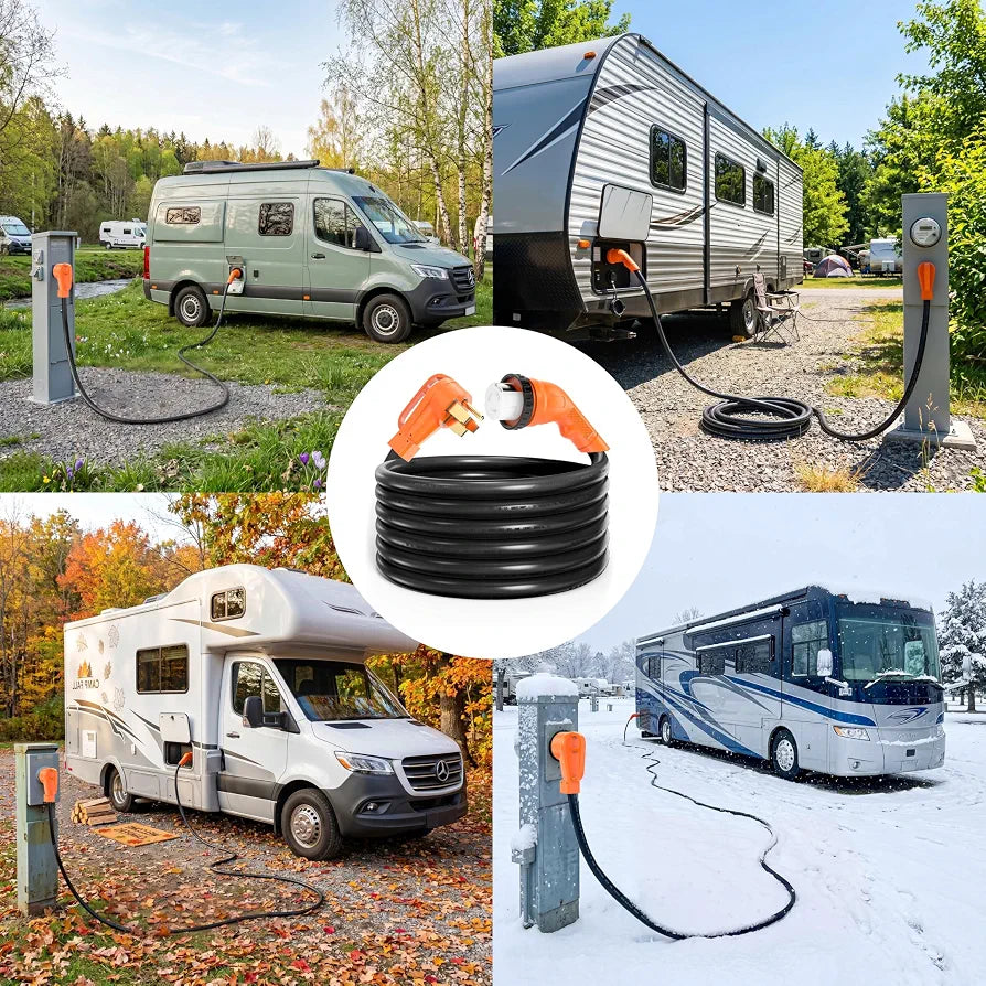 50 Amp 50 Feet RV/Generator Cord with 135° Designed Handle
